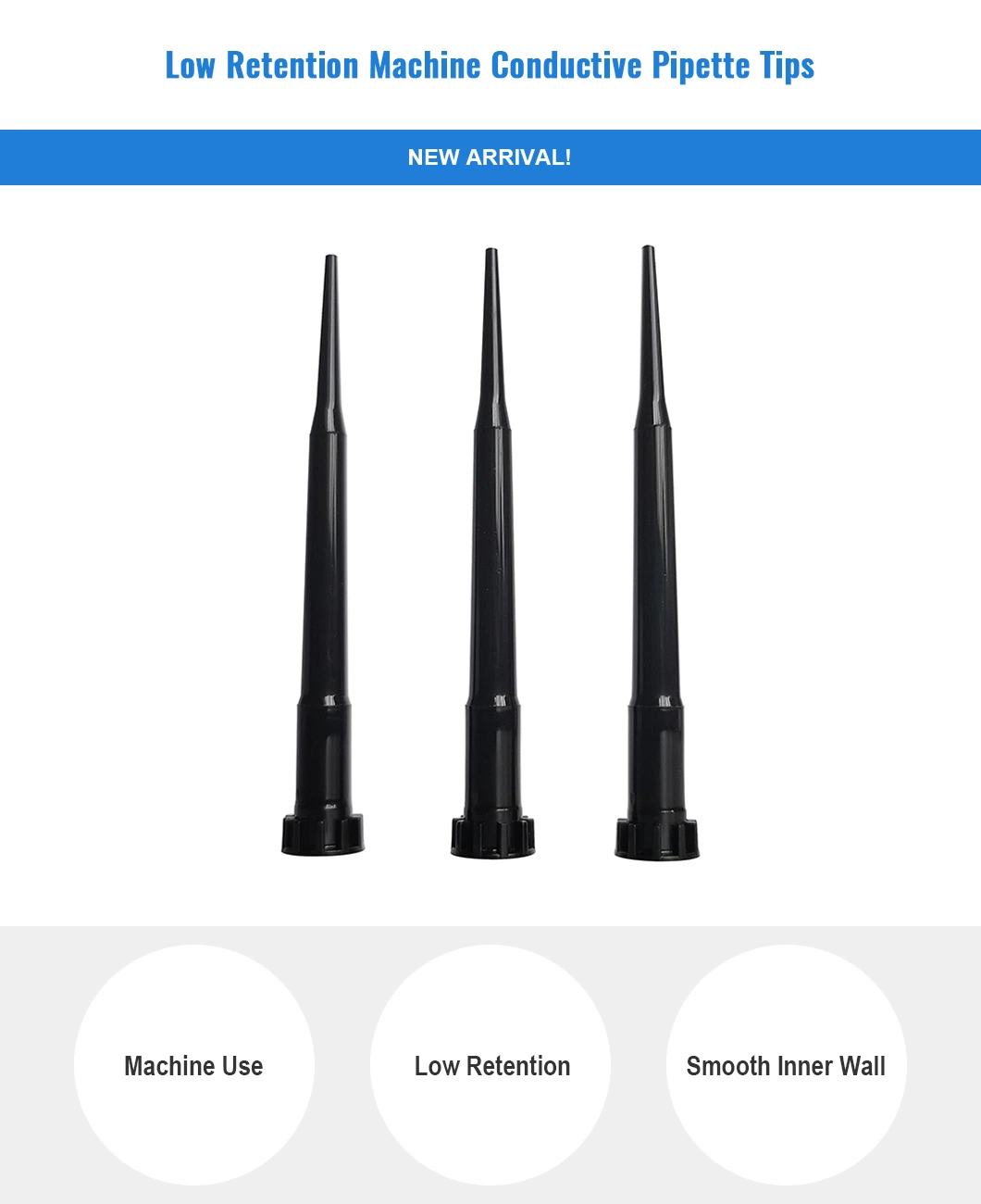 Conductive Low Retention Automation Dnase and Rnase Free Pipette Tips 250μ L 1000μ L